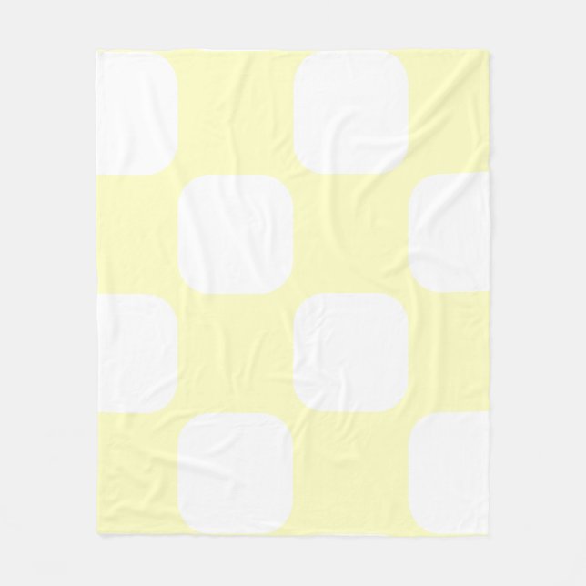 Cobertor De Velo Design de Padrão de Squircle Pastel Amarelo Suave  (Frente)