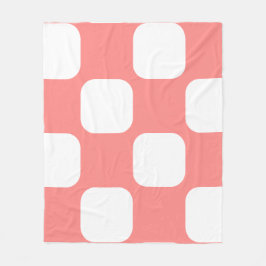 Cobertor De Velo Design de padrão de squircle rosa pastel e branco