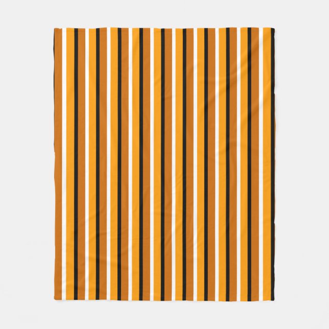 Cobertor De Velo Design de Padrão de Stripes Castanho Laranja (Frente)