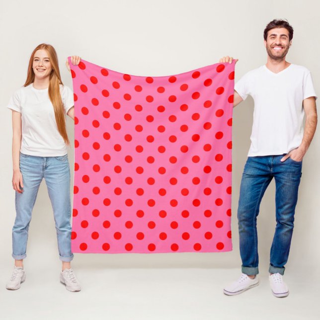 Cobertor De Velo Design de Padrão do Bolinhas Vermelho a Rosa (Criador carregado)