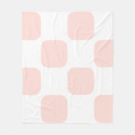 Cobertor De Velo Design de Padrão Redondo em Branco Suave e Rosa Pa