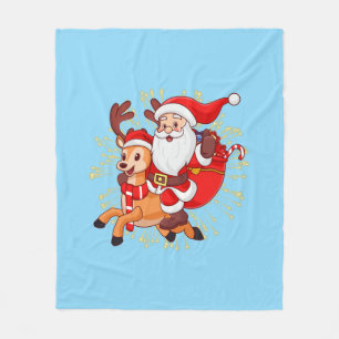 Cobertor De Velo **"Design de Papai Noel Divertido – Roupas Diverti