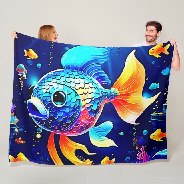 Cobertor De Velo Design de Peixes de Recifes Vibrantes (In Situ)