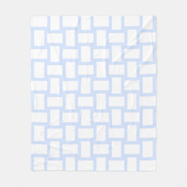 Cobertor De Velo Design de Tear em Azul Pastel e Branco