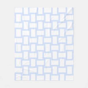 Cobertor De Velo Design de Tear em Azul Pastel e Branco