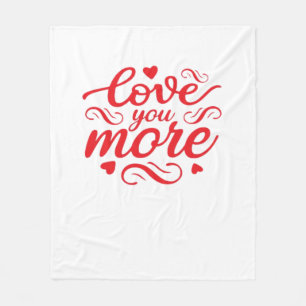 Cobertor De Velo Design de Tendência Moderna 'Eu Te Amo Mais'
