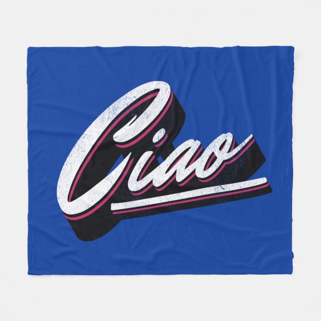 Cobertor De Velo Design de texto Ciao (Frente (Horizontal))