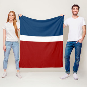 Cobertor De Velo Design do Estilo de Bloco de Cor Vermelha Azul