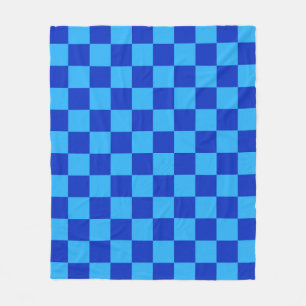 Cobertor De Velo Design do Verificador Azul Claro e Escuro
