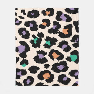 Cobertor De Velo Design e suporte de animais leopardo coloridos