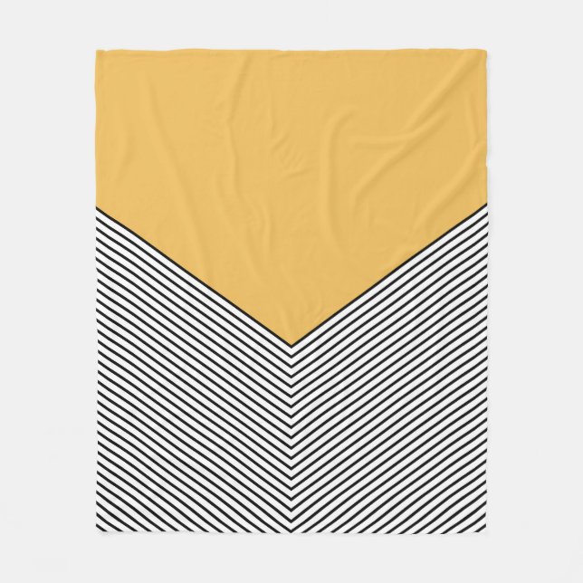 Cobertor De Velo Design e triângulo amarelo, preto e branco (Frente)