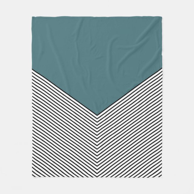 Cobertor De Velo Design e triângulo azul do diafrão preto e branco (Frente)