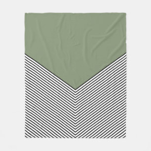 Cobertor De Velo Design e triângulo verde do fogão preto e branco