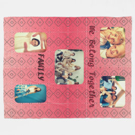 Cobertor De Velo Design Geométrico Vermelho Suave