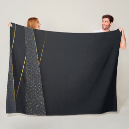 Cobertor De Velo Design Minimalista Preto e Dourado Elegante
