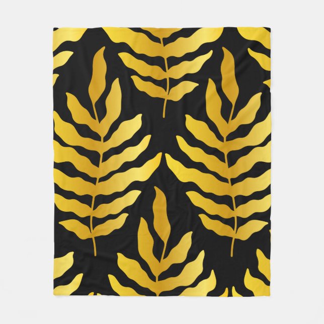Cobertor De Velo Design moderno com folhas. Folhas tropicais de our (Frente)