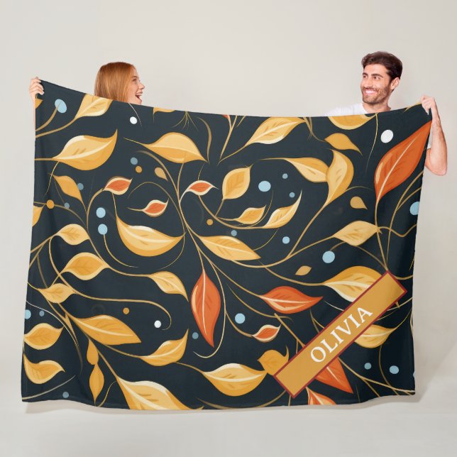 Cobertor De Velo Design Personalizado de Folha Floral de Folha de o (In Situ)