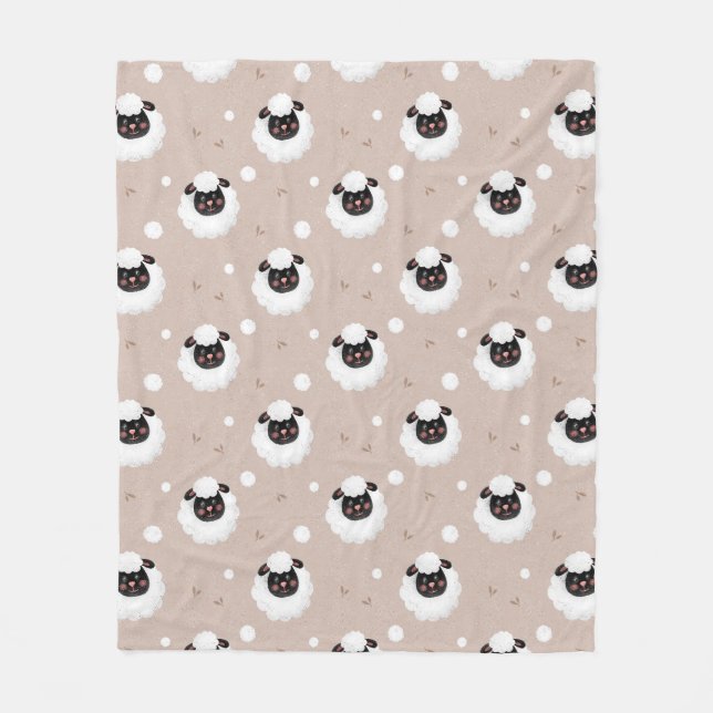 Cobertor De Velo Design preto-e-branco do animal-fazenda (Frente)