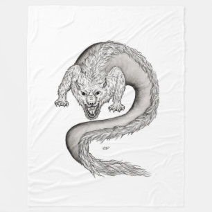 Cobertor De Velo Design preto e branco do Wolfdragon