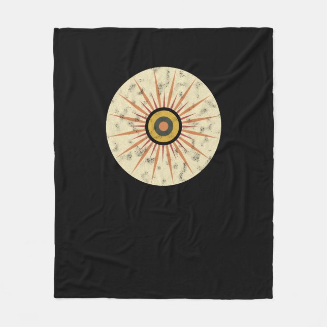 Cobertor De Velo Design Retro Boho de Explosão Solar (Frente)