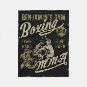 Cobertor De Velo Design Retro de Benjamin para Academia de Boxe Mma
