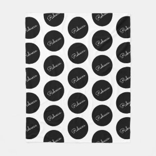 Cobertor De Velo Design Retro-Moderno Preto & Branco com Pontos