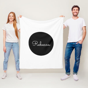 Cobertor De Velo Design retromoderno de Script Branco Editável lega