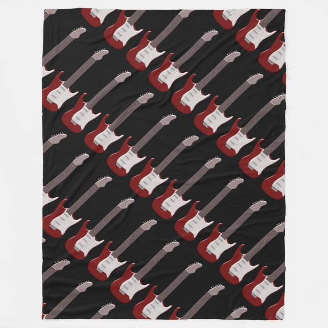 Cobertor De Velo Design vermelho da guitarra elétrica (Frente)