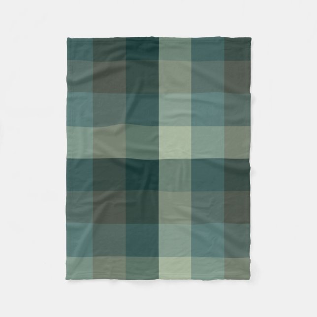 Cobertor De Velo Design Xadrez Verde Gingham  (Frente)