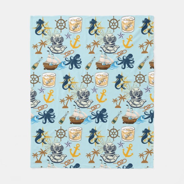 Cobertor De Velo Despedida de Solteiro Náutico (Frente)