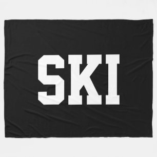 Cobertor De Velo Desportivo Atlética Negrito Branco SKI Texto Em Ne