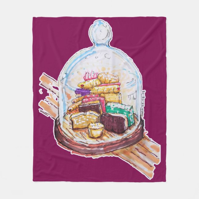 Cobertor De Velo Desserts Sob Cama De Vidro (Frente)