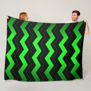 Cobertor De Velo Destaque Verde e Preto em Verde Brilhante