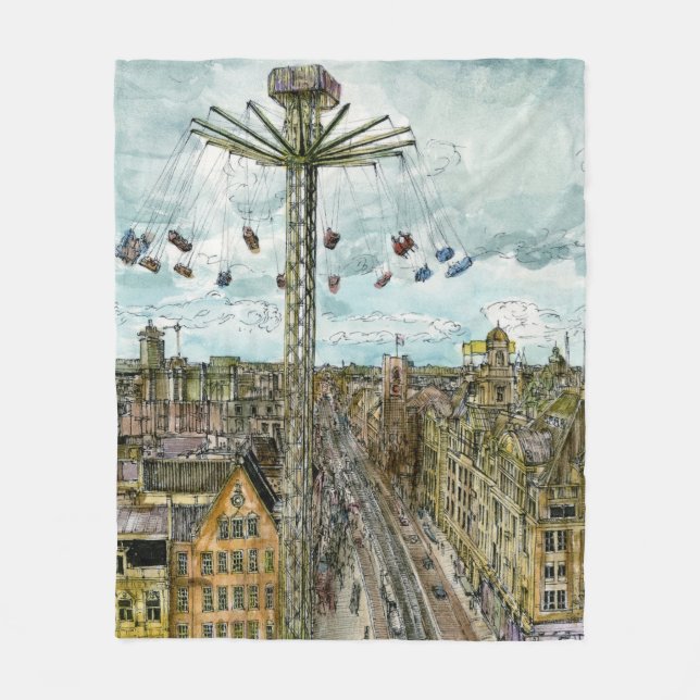 Cobertor De Velo Destinos | Curso de Swing Europeu com Aquarela (Frente)