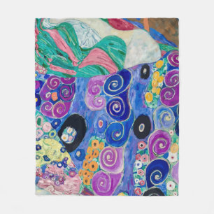 Cobertor De Velo Detalhe da Maiden por Gustav Klimt