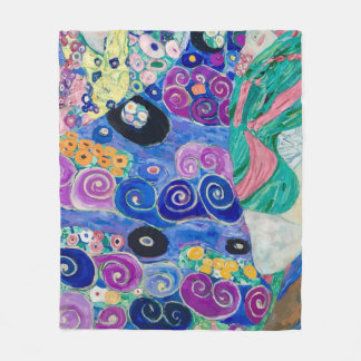 Cobertor De Velo Detalhe da Maiden por Gustav Klimt