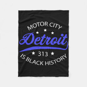 Cobertor De Velo Detroit 313 Motor City Mês da História Negra 