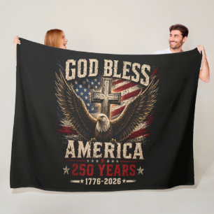Cobertor De Velo Deus Abençoa a América 250 Anos 1776-2026