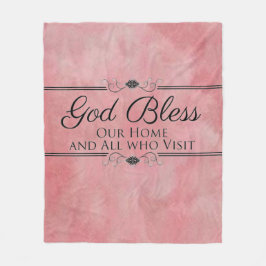 Cobertor De Velo Deus abençoe nossa casa
