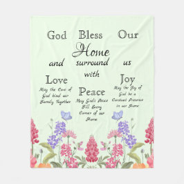 Cobertor De Velo Deus abençoe Nossa Terra Floral Verde Floral Selva