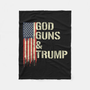 Cobertor De Velo Deus Armas e Trump I segundo Alteração Bandeira