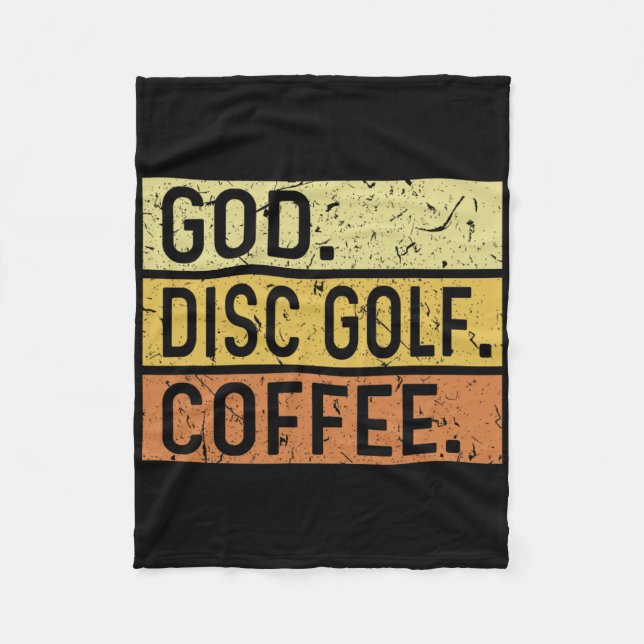 Cobertor De Velo Deus Disc Golf Café Jesus Frisbee Disc Golfer  (Frente)