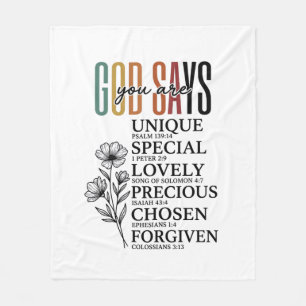 Cobertor De Velo Deus Diz Que Você É Flor De Fé Camisa Vintage Desi