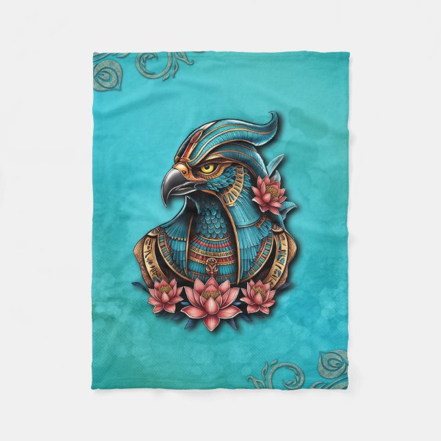 Cobertor De Velo Deus do Falcão Egípcio. (Frente)