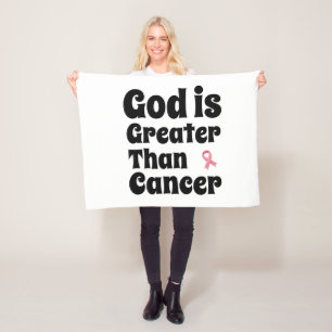 Cobertor De Velo Deus é maior que o Cancer - Fé Inspiradora