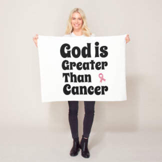 Cobertor De Velo Deus é maior que o Cancer - Fé Inspiradora