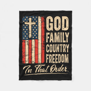 Cobertor De Velo Deus Família País Liberdade Nessa Ordem Bandeira D