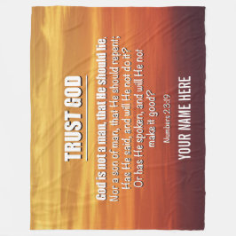 Cobertor De Velo DEUS NÃO É UM HOMEM Confia em Deus Cristão