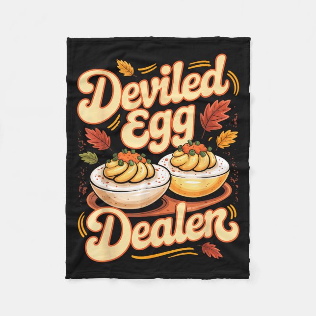 Cobertor De Velo Deviled Egg Er Funny Retro Thanksgiving Food Quote (Frente)