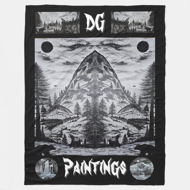 Cobertor De Velo DG Paintings Wild Mountain Blanket (Frente)